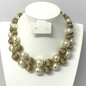 Vintage Vendome Necklace Signed Double Strand